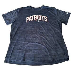 Nike Dri-Fit Patriots New England XXL men’s navy blue ss shirt football onfield